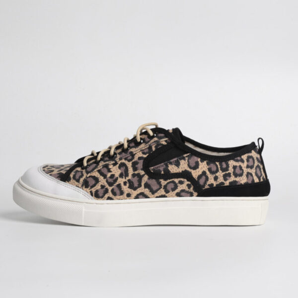 Canvas Leopard Print Sneakers