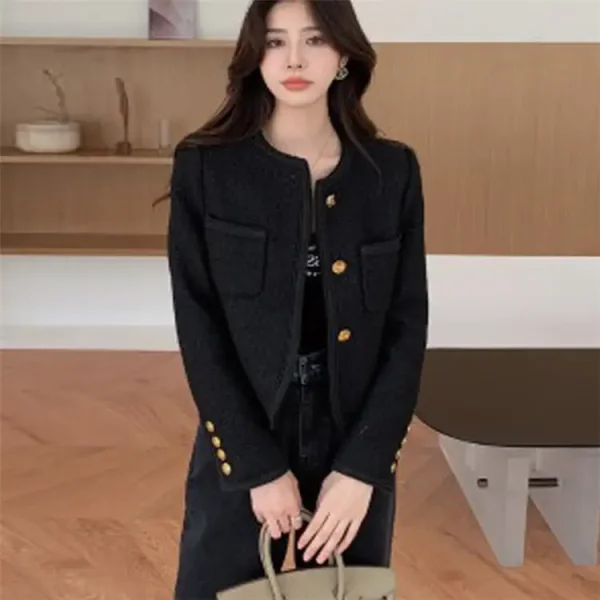 Μαύρο tweed blazer
